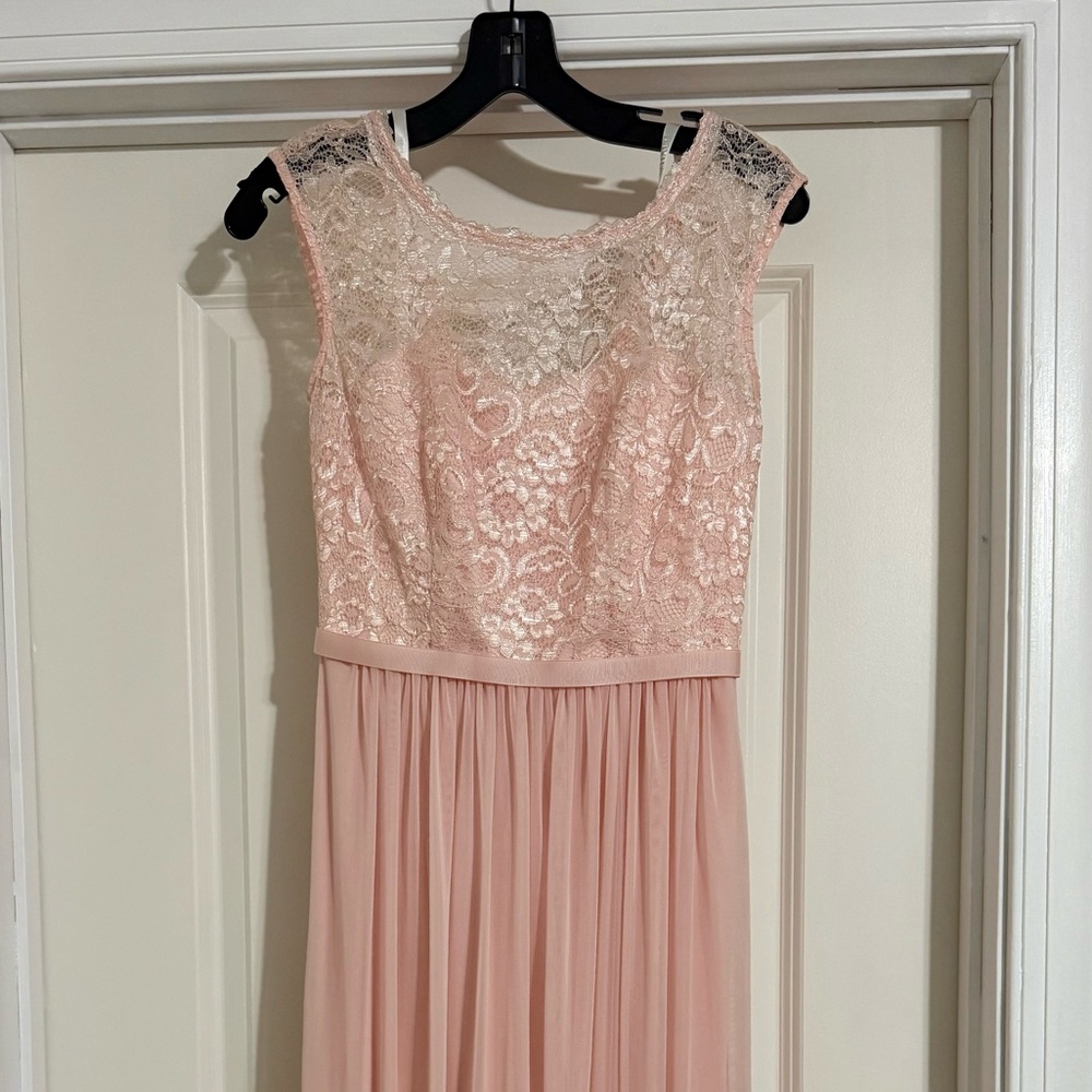 David’s Bridal Bridesmaid Dress, size 0, Petal Pink